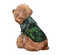 Kuilepa Lush Foliage Green Plant Print Dog Hoodie Security Dog Sweater Dog Clothes Dog Hoodie Sweatshirt for Small Medium Large Dogs (Xs-XXL)