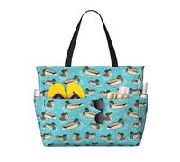 Kuilepa Mallard Ducks Swimming In The Lake Print Beach Pool Bags Tote For Women Ladies Large Gym Tote Carry On Bag For Weekender Travel Waterproof