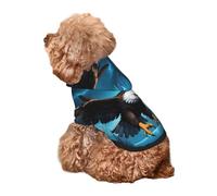 Kuilepa Night Sky Forest Bald Eagle Print Dog Hoodie Security Dog Sweater Dog Clothes Dog Hoodie Sweatshirt for Small Medium Large Dogs (Xs-XXL)