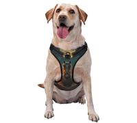 Kuilepa No Pull Dog Harness Adjustable Reflective Oxford Easy Control Medium Large Dog Harness,Large,Sunset Prairie Meditating Horse