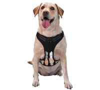 Kuilepa No Pull Dog Harness Adjustable Reflective Oxford Easy Control Medium Large Dog Harness,Large,Little Chef Gnome