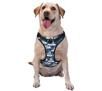 Kuilepa No Pull Dog Harness Adjustable Reflective Oxford Easy Control Medium Large Dog Harness,Medium,Snow Penguin