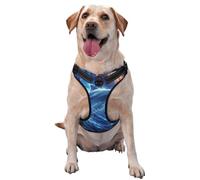Kuilepa No Pull Dog Harness Adjustable Reflective Oxford Easy Control Medium Large Dog Harness,Medium,Beautiful Ocean Dolphin