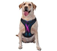 Kuilepa No Pull Dog Harness Adjustable Reflective Oxford Easy Control Medium Large Dog Harness,Medium,Two Human Hands are Holds Ribbon Awareness
