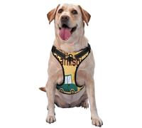 Kuilepa No Pull Dog Harness Adjustable Reflective Oxford Easy Control Medium Large Dog Harness,Medium,Happy Thanksgiving Day