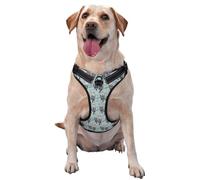 Kuilepa No Pull Dog Harness Adjustable Reflective Oxford Easy Control Medium Large Dog Harness,Medium,Sea Otter