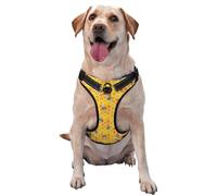Kuilepa No Pull Dog Harness Adjustable Reflective Oxford Easy Control Medium Large Dog Harness,Medium,Honeycombs