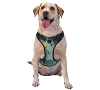 Kuilepa No Pull Dog Harness Adjustable Reflective Oxford Easy Control Medium Large Dog Harness,Small,Paper Fox Crow Fantasy