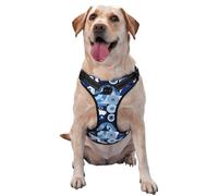 Kuilepa No Pull Dog Harness Adjustable Reflective Oxford Easy Control Medium Large Dog Harness,Small,Evil Eye