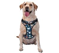 Kuilepa No Pull Dog Harness Adjustable Reflective Oxford Easy Control Medium Large Dog Harness,Small,Dental