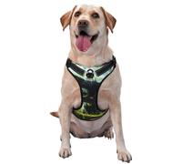 Kuilepa No Pull Dog Harness Adjustable Reflective Oxford Easy Control Medium Large Dog Harness,Small,Cute Big-Eyed Black Cat