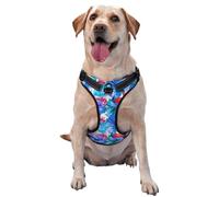Kuilepa No Pull Dog Harness Adjustable Reflective Oxford Easy Control Medium Large Dog Harness,Small,Bright Flowers