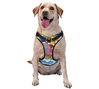 Kuilepa No Pull Dog Harness Adjustable Reflective Oxford Easy Control Medium Large Dog Harness,X-Large,Rainbow Animals On Noah's Ark