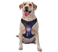 Kuilepa No Pull Dog Harness Adjustable Reflective Oxford Easy Control Medium Large Dog Harness,X-Large,Planets Stars and Galaxies1