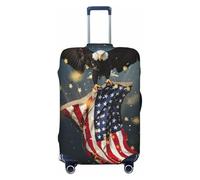 Kuilepa North American Bald Eagle Print Luggage Covers For Suitcase,Elastic Washable & Stretchable Suitcase Covers For Luggage, Anti-Scratch - Fits 18-32 Inch Luggage-No Luggage Included, Black, M