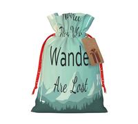 Kuilepa Not All Those Who Wander Are Lost1 Print Linen Burlap Bags With Gift Tags,Gift Bags Wedding Party,Christmas Birthday Presents For Party Home Supplies