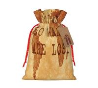 Kuilepa Not All Those Who Wander Are Lost2 Print Linen Burlap Bags With Gift Tags,Gift Bags Wedding Party,Christmas Birthday Presents For Party Home Supplies