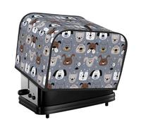 Kuilepa Oven Cover Kitchen Bread Machine Protector,4 Slice Toaster Cover For Home,Fingerprint Coaster Cover,Kitchen Small Appliance,Cute Dog Faces