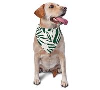 Kuilepa Palm Branch with Leaves Print Dog Bandana Birthday Gift Washable Christmas Bandana Scarf for Small to Large Dog Puppy Cat