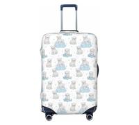 Kuilepa Playful Polar Bear Pals Print Luggage Covers For Suitcase,Elastic Washable & Stretchable Suitcase Covers For Luggage, Anti-Scratch - Fits 18-32 Inch Luggage-No Luggage Included, Black, XL