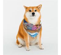 Kuilepa Rainbow Animals On Noah's Ark Print Dog Bandana Birthday Gift Washable Bandana Scarf for Small to Large Dog Puppy Cat-Small
