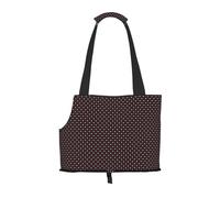Kuilepa Red and White Polka Dots Print Dog Carrier for Small Dogs,Soft Sided Pet Carrier Bag with Pockets,Portable Medium Dog Puppy Large Cat Travel Handbag Tote for Hiking Traveling Outdoor