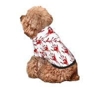 Kuilepa Red Bloody Scary Hands Print Dog Hoodie Security Dog Sweater Dog Clothes Dog Hoodie Sweatshirt for Small Medium Large Dogs (Xs-XXL)