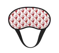 Kuilepa Red Bloody Scary Hands Print Sleep Eye Mask for Men Women,Light Blocking Night Blindfold,Soft Eye Shade Cover for Travel