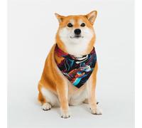 Kuilepa Rock Skull Singer Print Dog Bandana Birthday Gift Washable Bandana Scarf for Small to Large Dog Puppy Cat-Large