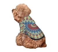 Kuilepa Round Mandala Print Dog Hoodie Security Dog Sweater Dog Clothes Dog Hoodie Sweatshirt for Small Medium Large Dogs (Xs-XXL)