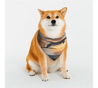 Kuilepa Sailing Dancing Dolphin Print Dog Bandana Birthday Gift Washable Bandana Scarf for Small to Large Dog Puppy Cat-Large