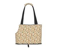 Kuilepa Set with Peanut Print Dog Carrier for Small Dogs,Soft Sided Pet Carrier Bag with Pockets,Portable Medium Dog Puppy Large Cat Travel Handbag Tote for Hiking Traveling Outdoor