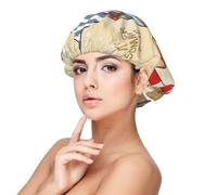 Kuilepa Silk Bonnet Satin Bonnet For Sleeping Women And Men,Double Layer Hair Bonnet For Curly Braids Hair(Hello Summer Cute Gnome)