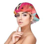Kuilepa Silk Bonnet Satin Bonnet For Sleeping Women And Men,Double Layer Hair Bonnet For Curly Braids Hair(Colorful Dog Cat Collage)