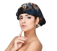 Kuilepa Silk Bonnet Satin Bonnet For Sleeping Women And Men,Double Layer Hair Bonnet For Curly Braids Hair(Oil Painting Tribal Wolf)