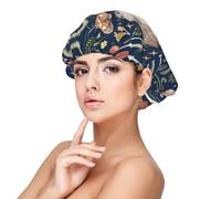 Kuilepa Silk Bonnet Satin Bonnet For Sleeping Women And Men,Double Layer Hair Bonnet For Curly Braids Hair(Retro Forest Animals)