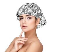 Kuilepa Silk Bonnet Satin Bonnet For Sleeping Women And Men,Double Layer Hair Bonnet For Curly Braids Hair(Floral Sugar Skull Portrait)