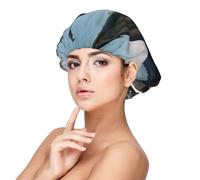 Kuilepa Silk Bonnet Satin Bonnet For Sleeping Women And Men,Double Layer Hair Bonnet For Curly Braids Hair(Wild Blue Cool Dragon)