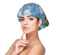 Kuilepa Silk Bonnet Satin Bonnet For Sleeping Women And Men,Double Layer Hair Bonnet For Curly Braids Hair(Majestic Deer Mountain Lake)