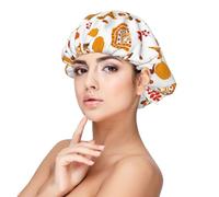 Kuilepa Silk Bonnet Satin Bonnet For Sleeping Women And Men,Double Layer Hair Bonnet For Curly Braids Hair(Fall Gnomes Harvest)