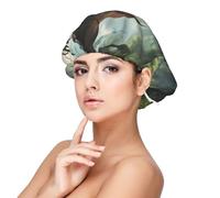 Kuilepa Silk Bonnet Satin Bonnet For Sleeping Women And Men,Double Layer Hair Bonnet For Curly Braids Hair(Forest Stone-Colored Dragon)