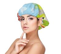 Kuilepa Silk Bonnet Satin Bonnet For Sleeping Women And Men,Double Layer Hair Bonnet For Curly Braids Hair(Farm Animals 3)