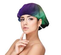 Kuilepa Silk Bonnet Satin Bonnet For Sleeping Women And Men,Double Layer Hair Bonnet For Curly Braids Hair(Northern Lights)