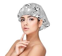Kuilepa Silk Bonnet Satin Bonnet For Sleeping Women And Men,Double Layer Hair Bonnet For Curly Braids Hair(Pandas Between Clouds And Stars)