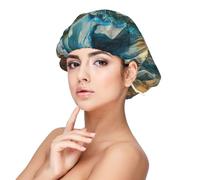 Kuilepa Silk Bonnet Satin Bonnet For Sleeping Women And Men,Double Layer Hair Bonnet For Curly Braids Hair(Red Blue Dragon Battle Epic)
