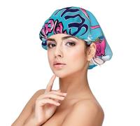 Kuilepa Silk Bonnet Satin Bonnet For Sleeping Women And Men,Double Layer Hair Bonnet For Curly Braids Hair(Beach Flamingo Trio)