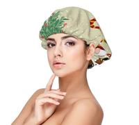 Kuilepa Silk Bonnet Satin Bonnet For Sleeping Women And Men,Double Layer Hair Bonnet For Curly Braids Hair(Christmas Card With Gnomes)