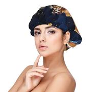 Kuilepa Silk Bonnet Satin Bonnet For Sleeping Women And Men,Double Layer Hair Bonnet For Curly Braids Hair(Ocean Scene With Noah'S Ark)