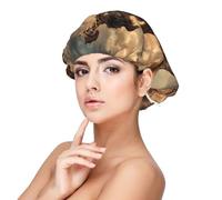 Kuilepa Silk Bonnet Satin Bonnet For Sleeping Women And Men,Double Layer Hair Bonnet For Curly Braids Hair(Western Skeleton Cowboy Horse)