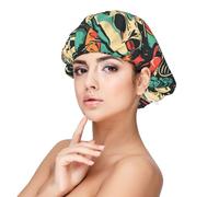 Kuilepa Silk Bonnet Satin Bonnet For Sleeping Women And Men,Double Layer Hair Bonnet For Curly Braids Hair(Retro Pop Art Collage)